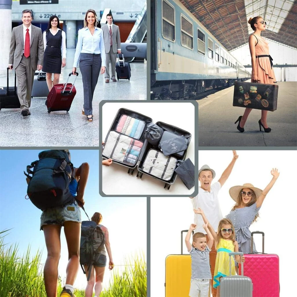 Packing Cubes for Travel, PACTIVE 9 Set Luggage Organizers with Toiletry Bag, Shoe Bag, Electronics Bag, Compression Cells, Travel Accessories Essentials Packing Cubes for Travel, PACTIVE 9 Set Luggage Organizers with Toiletry Bag, Shoe Bag, Electronics Bag, Compression Cells, Travel Accessories Essentials