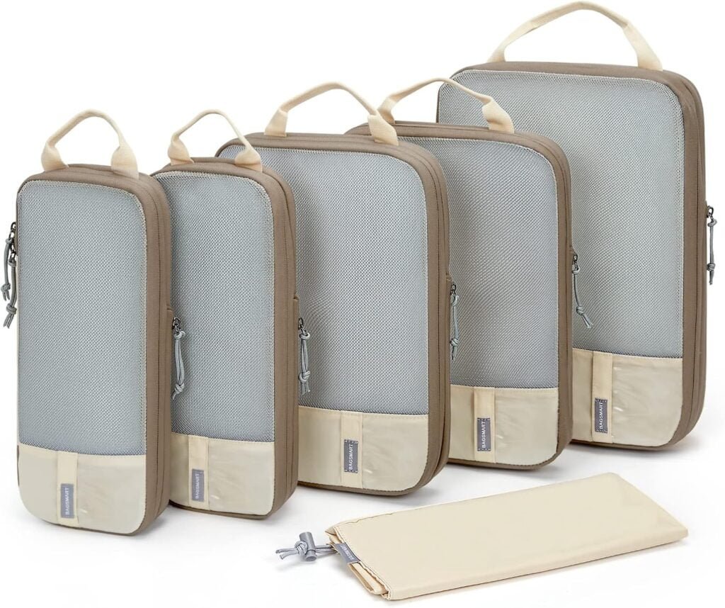BAGSMART 6 Set/4 Set/2 Set Compression Packing Cubes for Travel, Lightweight Vacation Travel Essentials, Travel Accessories for Suitcase Organizer Bags Set, Durable Luggage Organizer Travel Bags BAGSMART 6 Set/4 Set/2 Set Compression Packing Cubes for Travel, Lightweight Vacation Travel Essentials, Travel Accessories for Suitcase Organizer Bags Set, Durable Luggage Organizer Travel Bags
